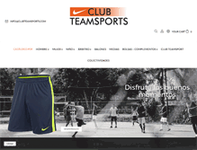 Tablet Screenshot of clubteamsports.com